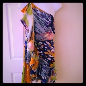 Arden B Flirty colorful ruffle dress